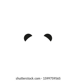 Cute panda face. Vector illustration panda bear . Logo design template. Animal Logotype concept icon.