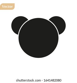 Cute panda face. Vector illustration bear . Logo design template. Animal Logotype concept icon . eps 10