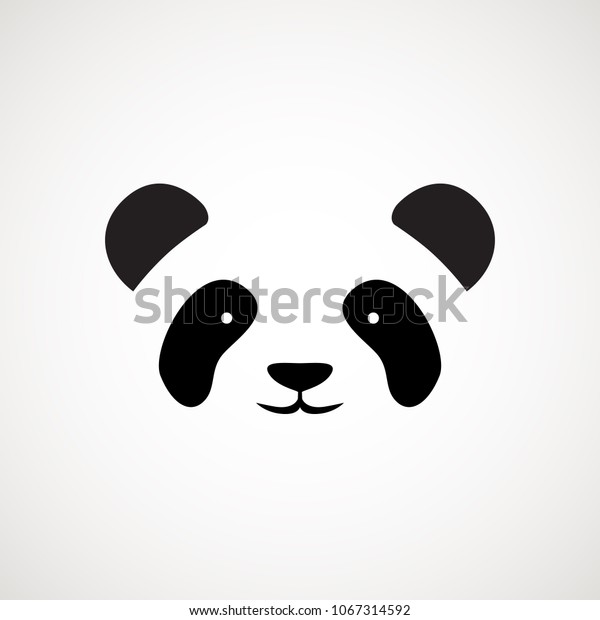 Cute Panda Face Vector Illustration Panda Stock Vector (Royalty Free