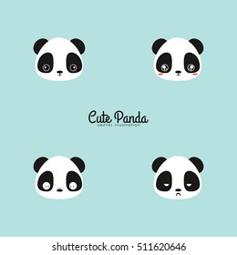 Cute panda faces