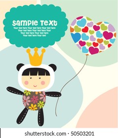 Cute panda girl with text 6