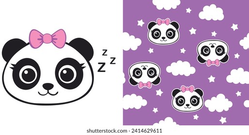 cute panda graphic tees for girl patterns