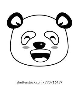 cute panda happy emoji kawaii