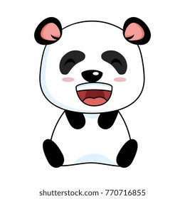 Cute Panda Happy Emoji Kawaii Stock Vector (Royalty Free) 770716855 ...