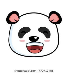 cute panda happy emoji kawaii