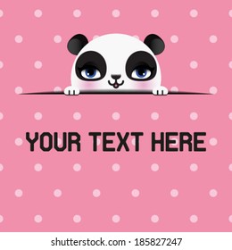 Cute panda head