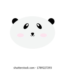 Cute Panda head cartoon icon vector design illustration