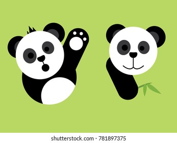 cute panda head design
