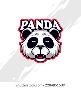Cute Panda Head Portrait Mascot Logo