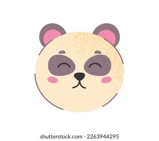 Cute panda head. Tropical and exotic animal. Biology and fauna, zoo. Poster or banner for website. Asian traditional bear. Mammal in wild life. Cartoon flat vector illustration