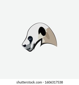 Cute Panda Head Vector Design