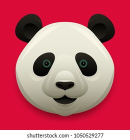 Cute panda head vector illustration