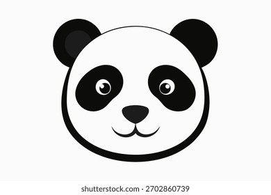 Eine süße Panda Head Vektorgrafik