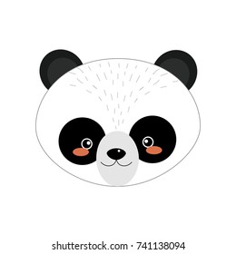 cute panda head wild animal