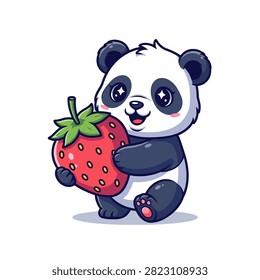 Cute Panda Holding Big