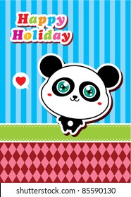 cute panda holiday