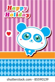cute panda holiday