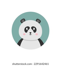 Cute Panda Icon Vector Design.