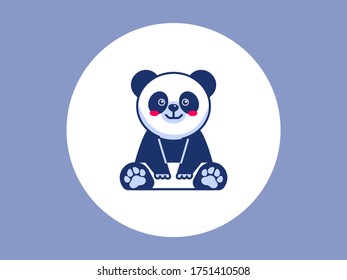 cute panda icon vector illustration