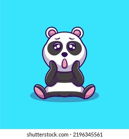 cute panda icon vector illustration