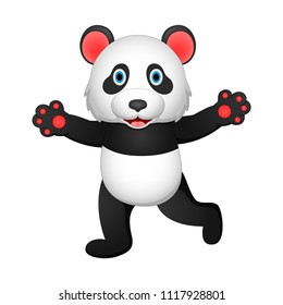 cute panda illustration