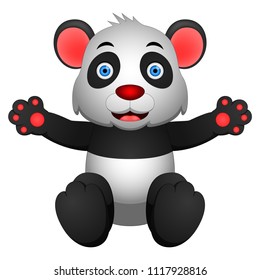 cute panda illustration