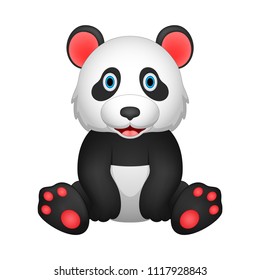 cute panda illustration