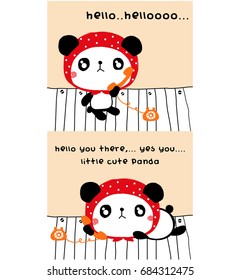 cute panda illustration