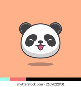 cute panda illustration animal icon