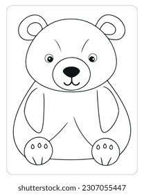 Cute Panda, Panda Illustration, Bear Illustration, Panda Vector, Animals Coloring Pages, Black and White