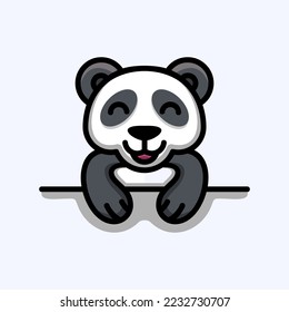 vector de diseño de ilustración de panda lindo 