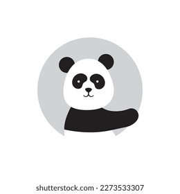 Cute Panda Illustration Mascot Character Logo Design Vector Png