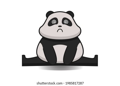 linda ilustración de panda. apto para prendas de vestir, logotipos, pegatinas y otros