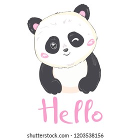 cute Panda, illustration, vector, animal