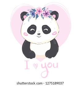 cute Panda, illustration, vector, animal