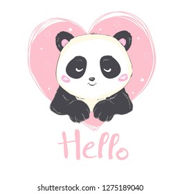 cute Panda, illustration, vector, animal