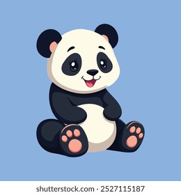 Cute panda Illustration vector art. Sleepy and lazy animal