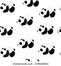 Cute panda Illustrationsvektor. Panda Baby nahtlos. Hintergrundmuster