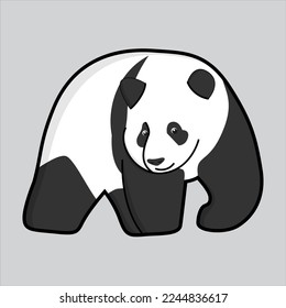 Cute panda illustration vector stock
