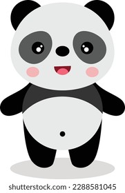 Panda suave aislado en blanco

