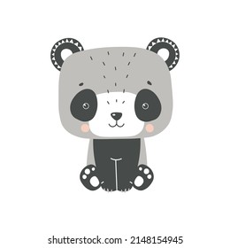 Cute panda kids vector illustration