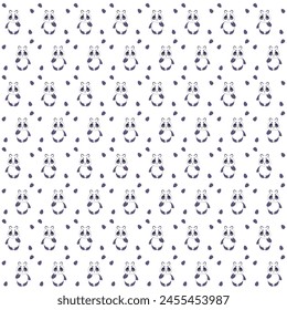 Cute Panda Laughing Cartoon Vector Icon Illustration. Animal Nature Icon Concept Isolated Premium Vector