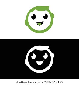 Cute panda logo template vector icon illustration design,panda logo template, Panda's head.