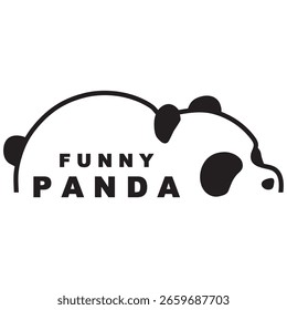 design de vetor de logotipo de panda bonito