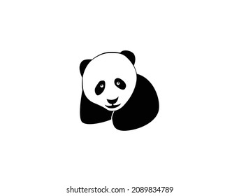 cute panda logo vector illustration