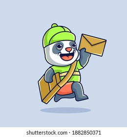 süßer Panda-Mail-Maskottchen-Charakter