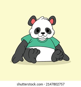 cute panda mascot for commercial use