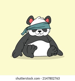 cute panda mascot for commercial use