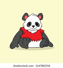 linda mascota panda para uso comercial