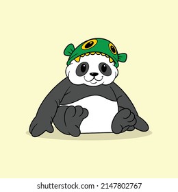 cute panda mascot for commercial use